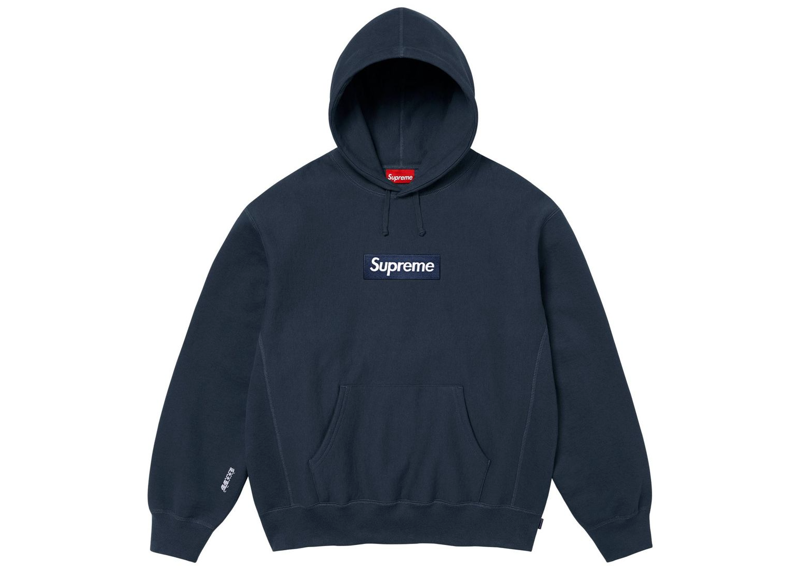 Supreme Box Logo Hooded Sweatshirt (FW25) Navy