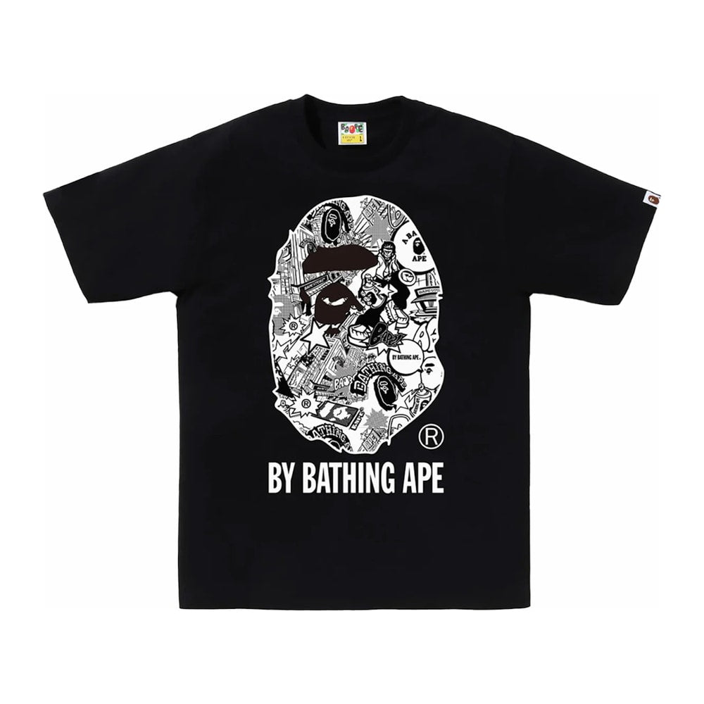 BAPE Comic Art Ape Head Tee Black