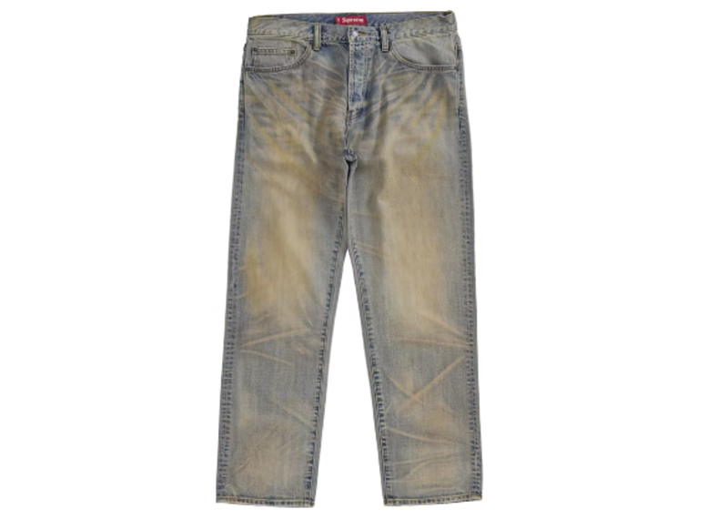 Supreme Regular Jean (FW25) Dirty Indigo-Supreme-pikastore.cz