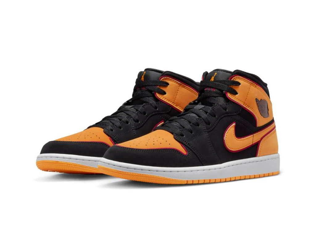 Nike Jordan 1 Mid Fat Tongue Black Orange