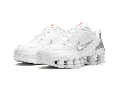 Nike Shox TL White Metallic Silver Max Orange (Women's)