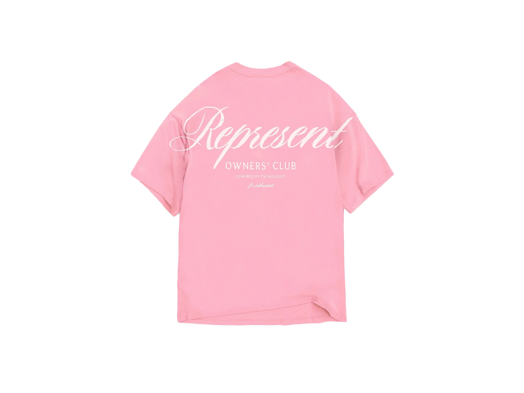 Represent Owners Club Script T-Shirt Pink