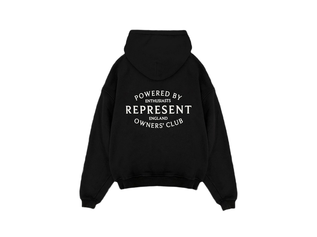 Represent Owners Club Stamp Zip Up Hoodie Black