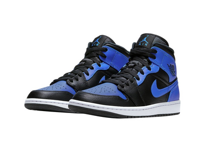 Nike Jordan 1 Mid Hyper Royal Tumbled Leather