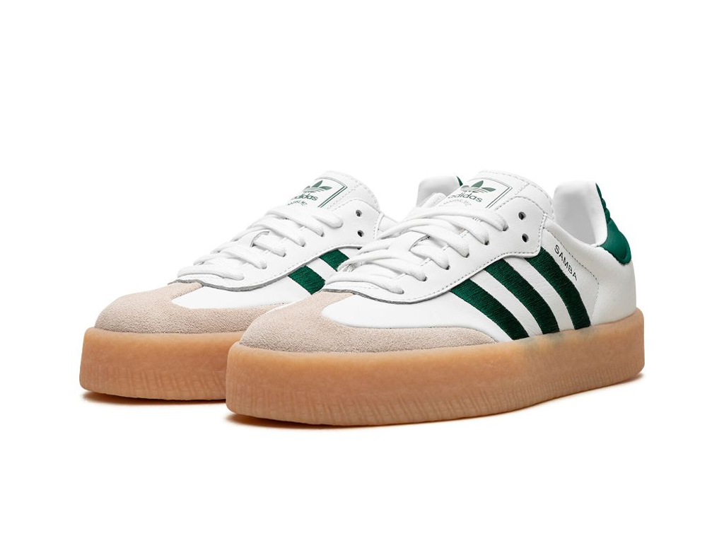 Adidas Sambae White Collegiate Green Gum (Women's)