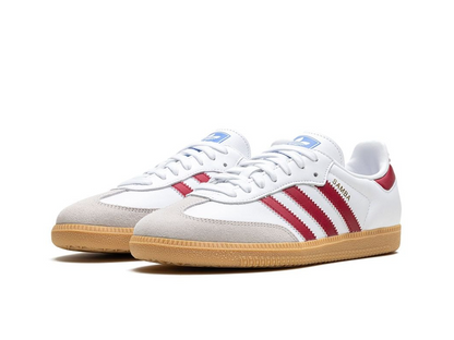 Adidas Samba OG White Burgundy Gum