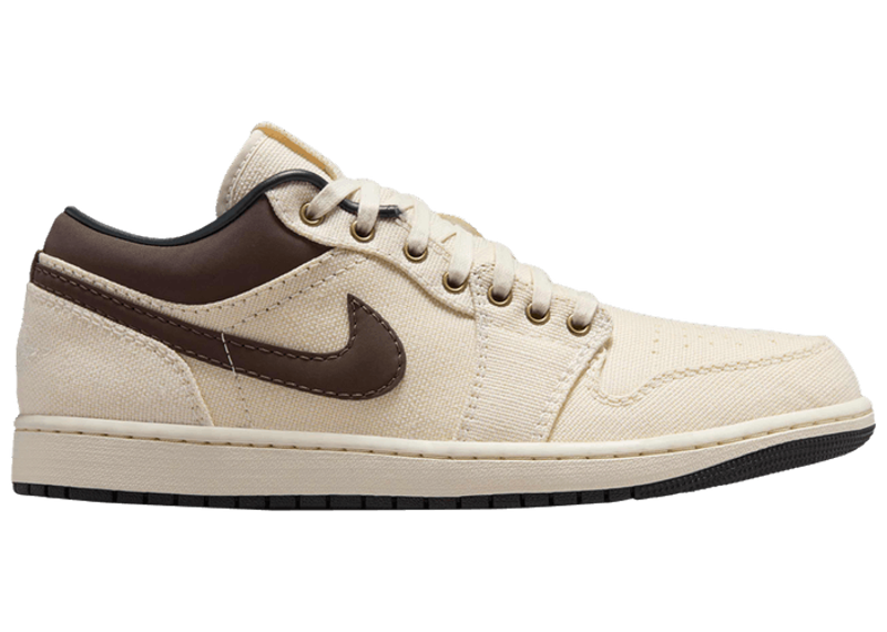 Jordan 1 Low Premium Pale Ivory Off Noir Baroque Brown-Jordan-pikastore.cz