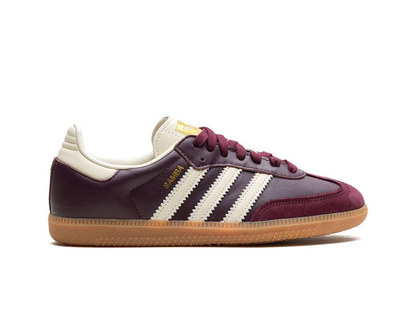 Adidas Samba OG Maroon Gold Metallic (Women's)