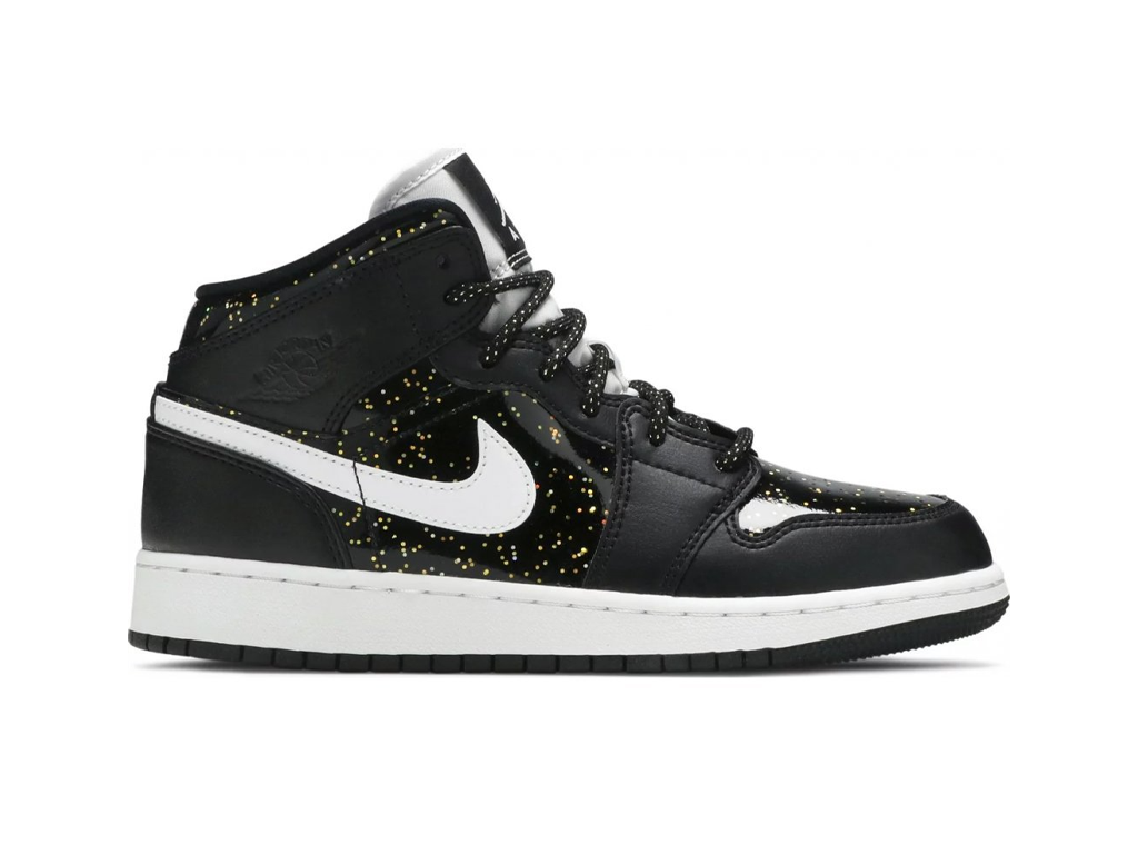 Nike Jordan 1 Mid Black Speckle (GS)