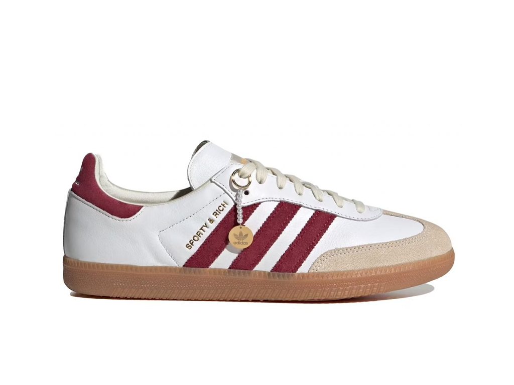 adidas Samba Sports &amp; Rich White Collegiate Burgundy