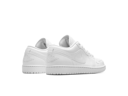 Nike Jordan 1 Low Triple White Tumbled Leather (GS)