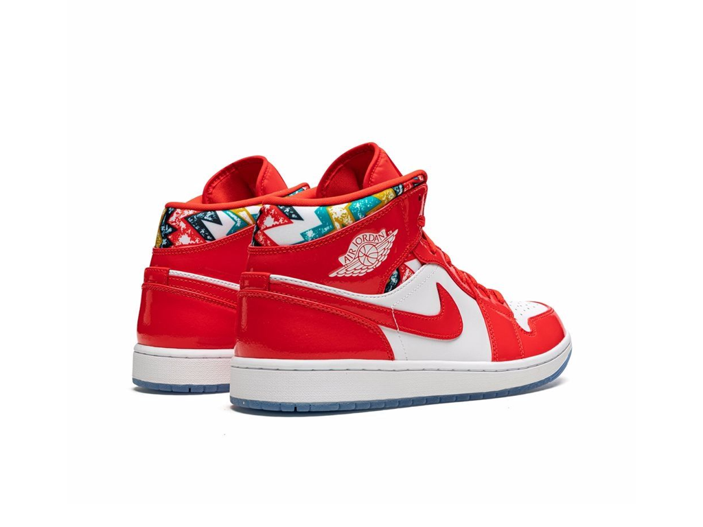 Nike Jordan 1 Mid Barcelona Sweater Red Patent