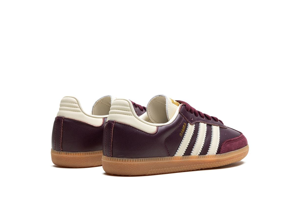 Adidas Samba OG Maroon Gold Metallic (Women's)