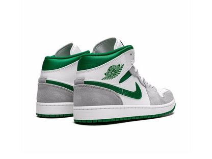 Nike Air Jordan 1 Mid SE GS Grey Pine Green