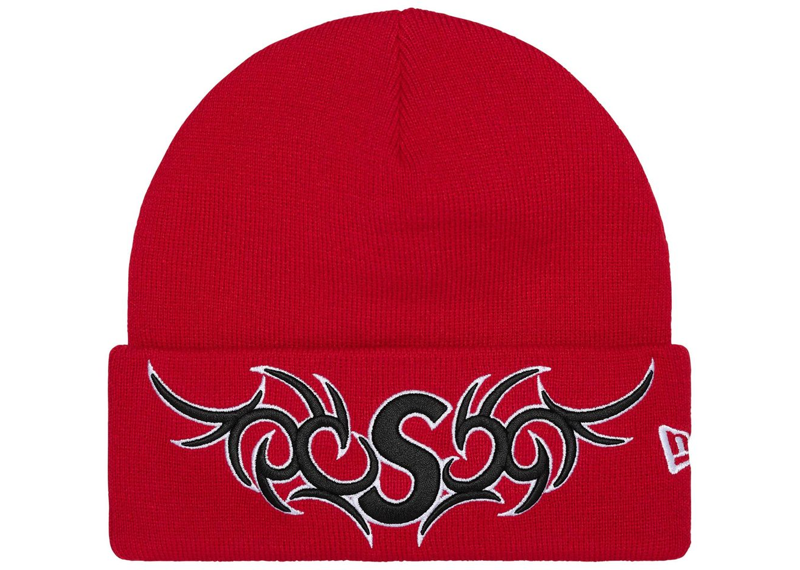 Supreme New Era Tribal S Logo Beanie Red-Supreme-pikastore.cz