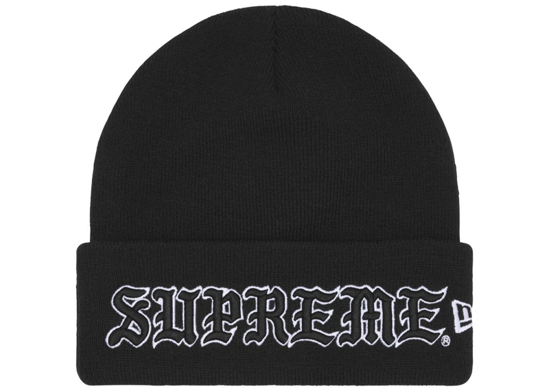 Supreme New Era Old English Beanie Black