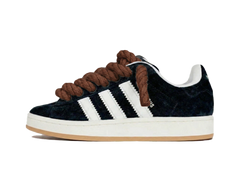 Adidas Campus 00s Black Rope Laces Brown