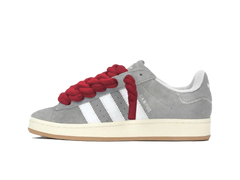 Adidas Campus 00s Grey Rope Laces Red