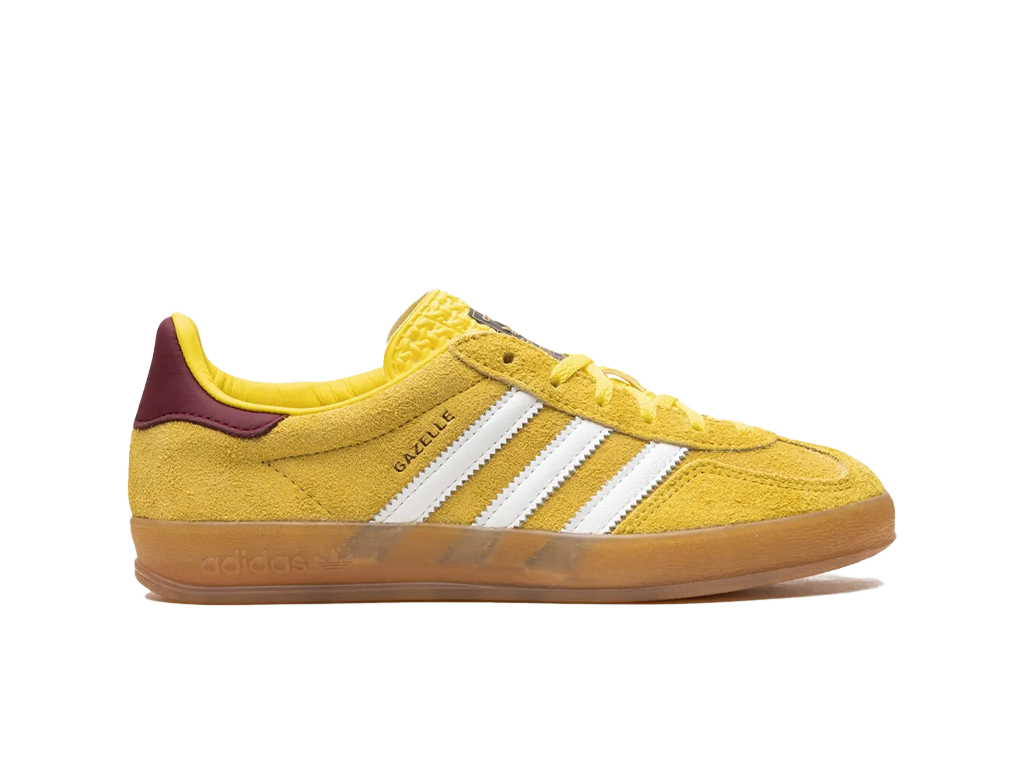 Adidas Wmns Gazelle Indoor Bright Yellow Burgundy-Adidas-pikastore.cz