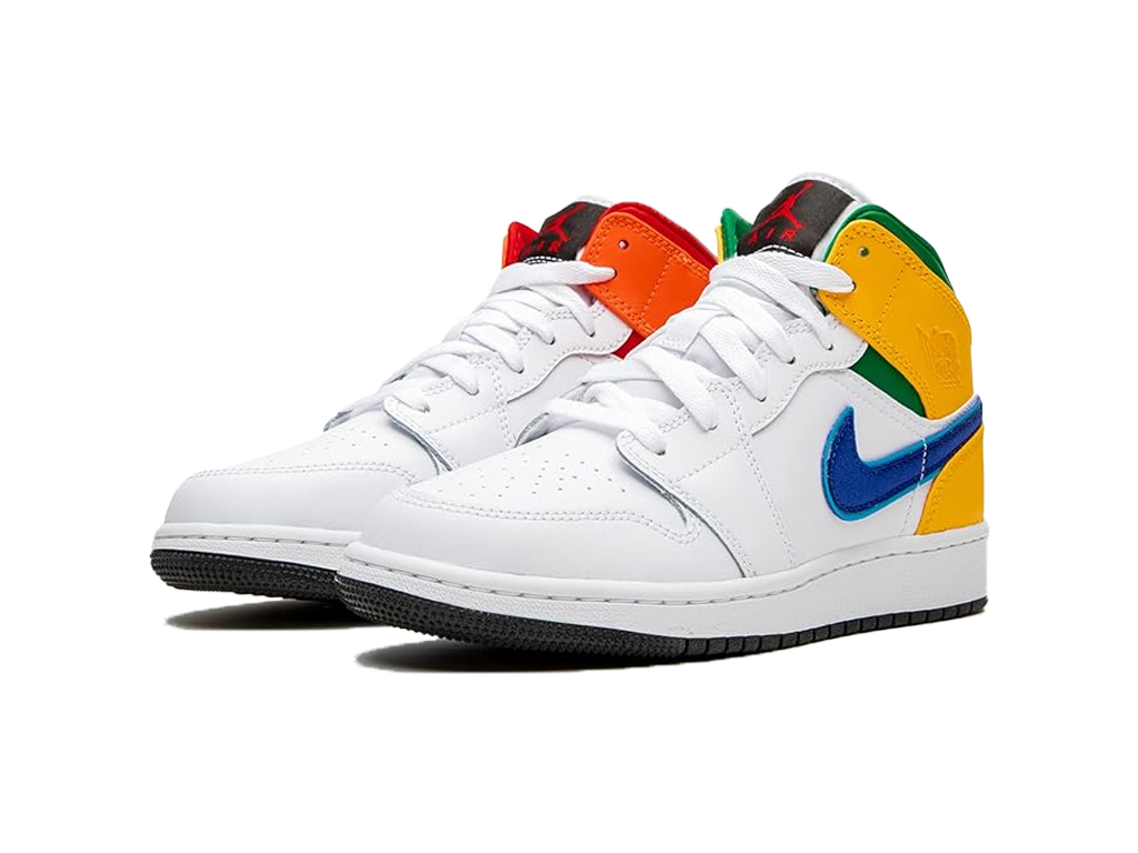 Air Jordan 1 Mid GS White Court Purple Teal-Air Jordan-pikastore.cz