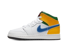 Nike Air Jordan 1 Mid GS White Court Purple Teal