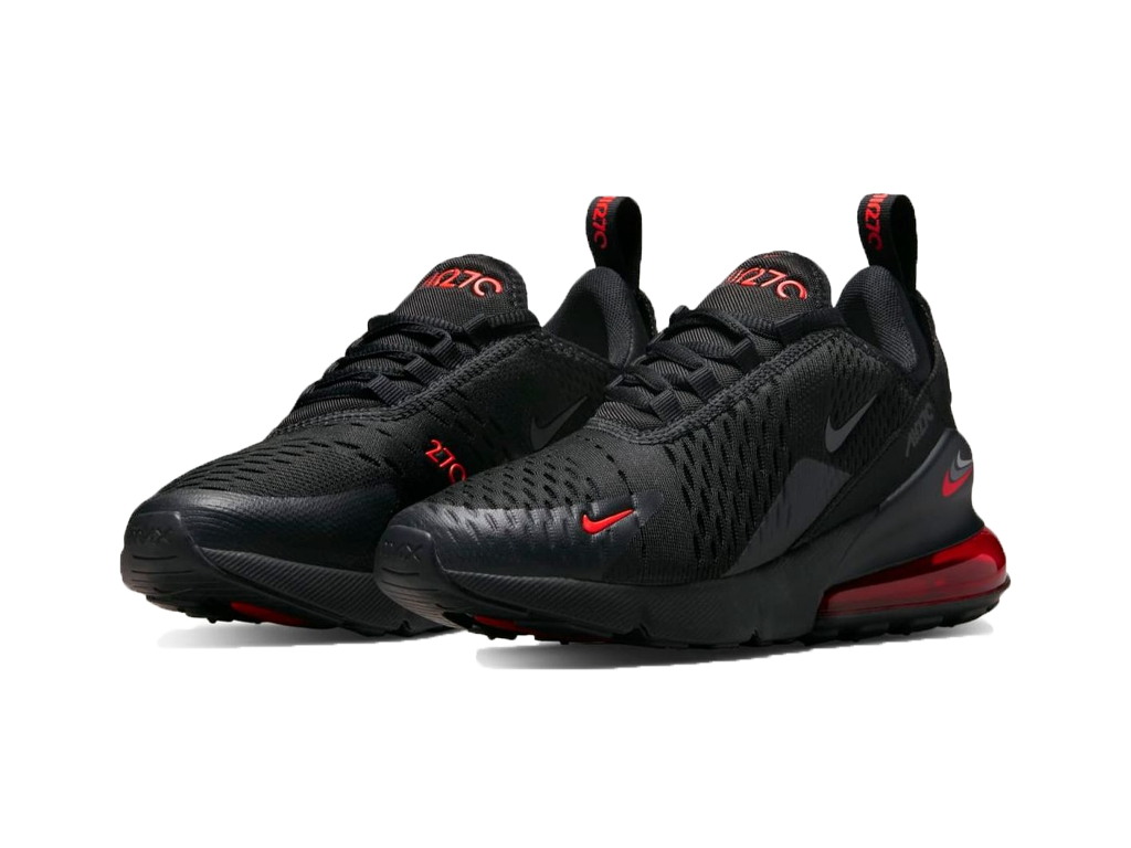 Nike Air Max 270 GS Multi-Swoosh - Black Habanero Red-Nike-pikastore.cz