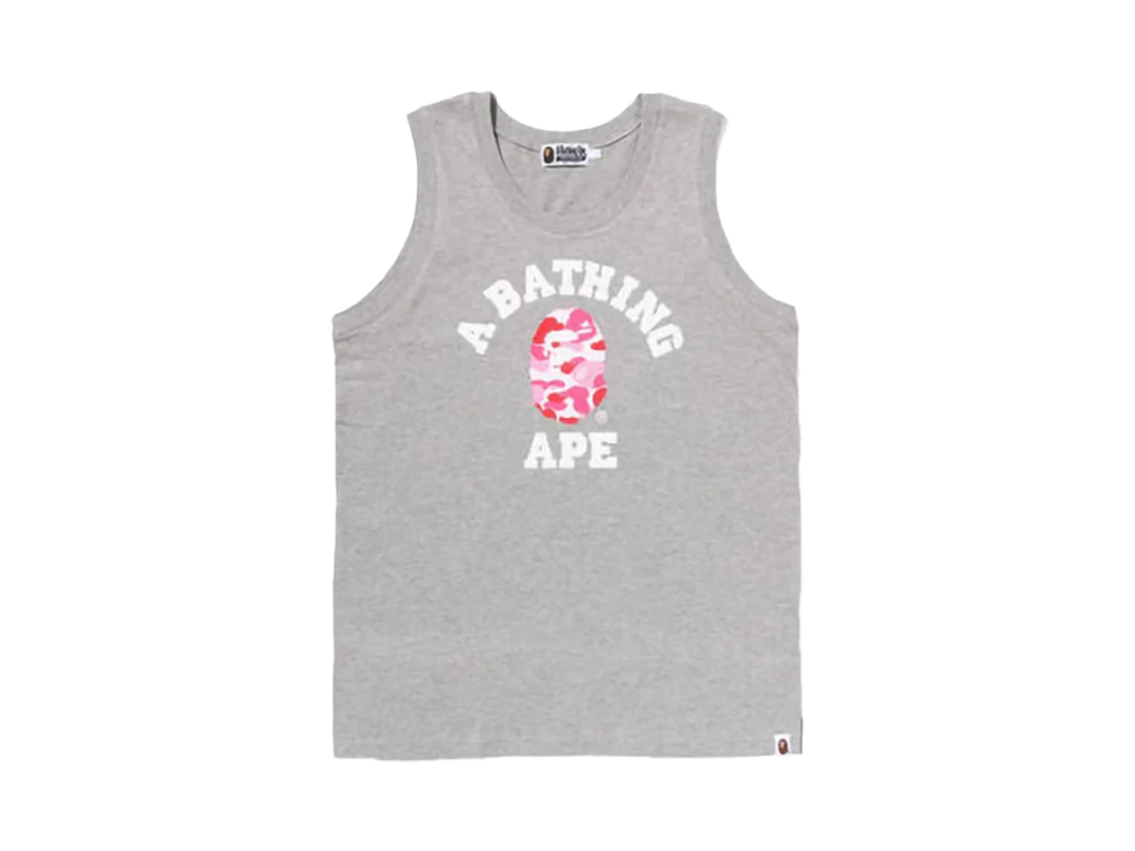 BAPE ABC Camo College Tank Top Grey Pink-BAPE-pikastore.cz
