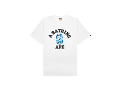Bape ABC Camo College T-paita White/Blue