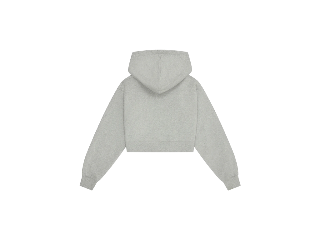 Broken Planet Women's Basics Cropped Zip-Up Hoodie Heather Grey-Broken Planet-pikastore.cz
