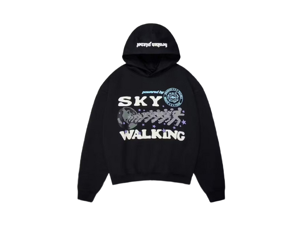 Broken Planet Sky Walking Hoodie Midnight Black-Broken Planet-pikastore.cz