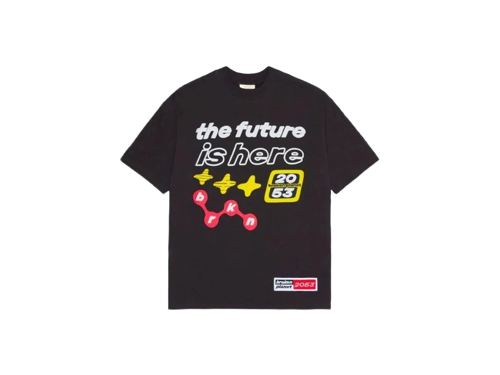 Broken Planet The Future Is Here T-shirt Black-Broken Planet-pikastore.cz