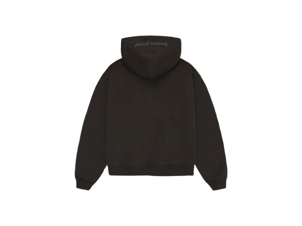 Broken Planet Zip Up Hoodie Soot Black-Broken Planet-pikastore.cz