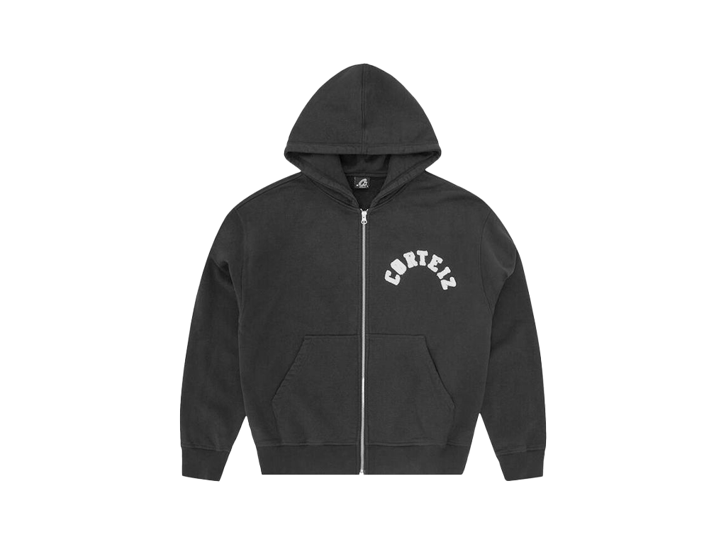 Corteiz Colly Arch Zip Hoodie Black-Corteiz-pikastore.cz