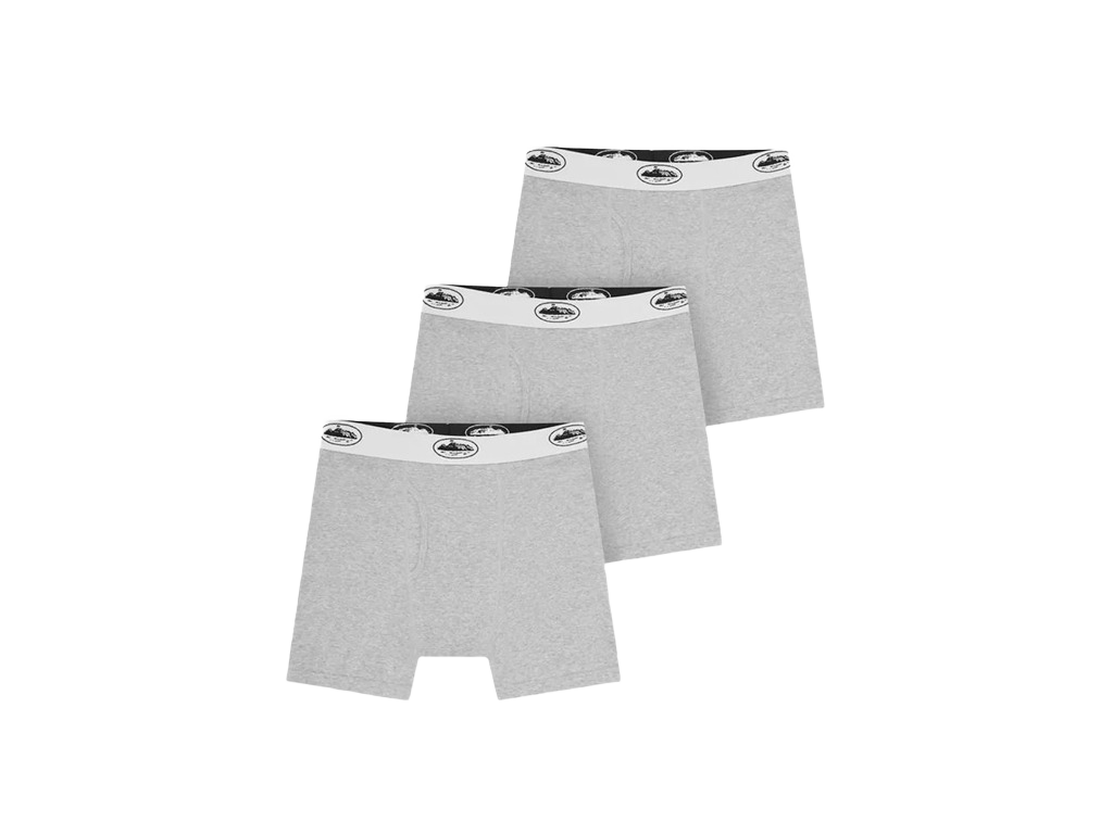 Corteiz Alcatraz Boxers (3 Pack) Grey-Corteiz-pikastore.cz