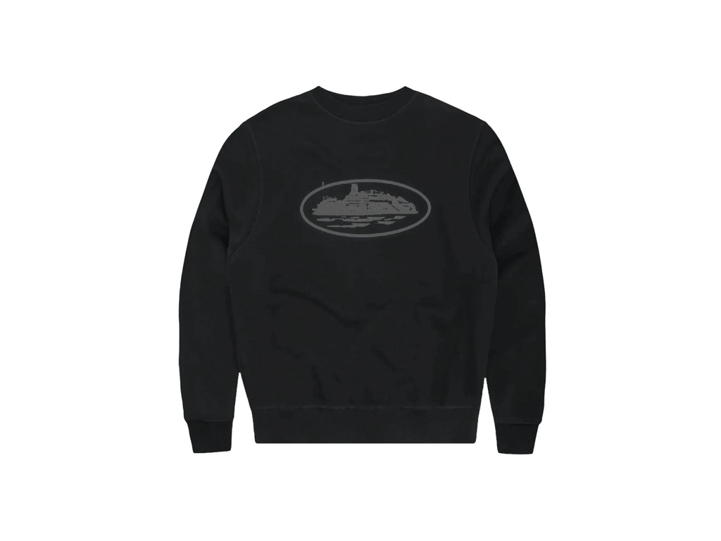 Corteiz Alcatraz Sweatshirt Triple Black-Corteiz-pikastore.cz