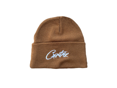 Corteiz Allstarz Folded Beanie Brown