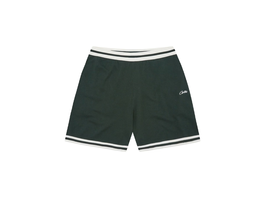 Corteiz Deala Knit Shorts Forest Green-Corteiz-pikastore.cz