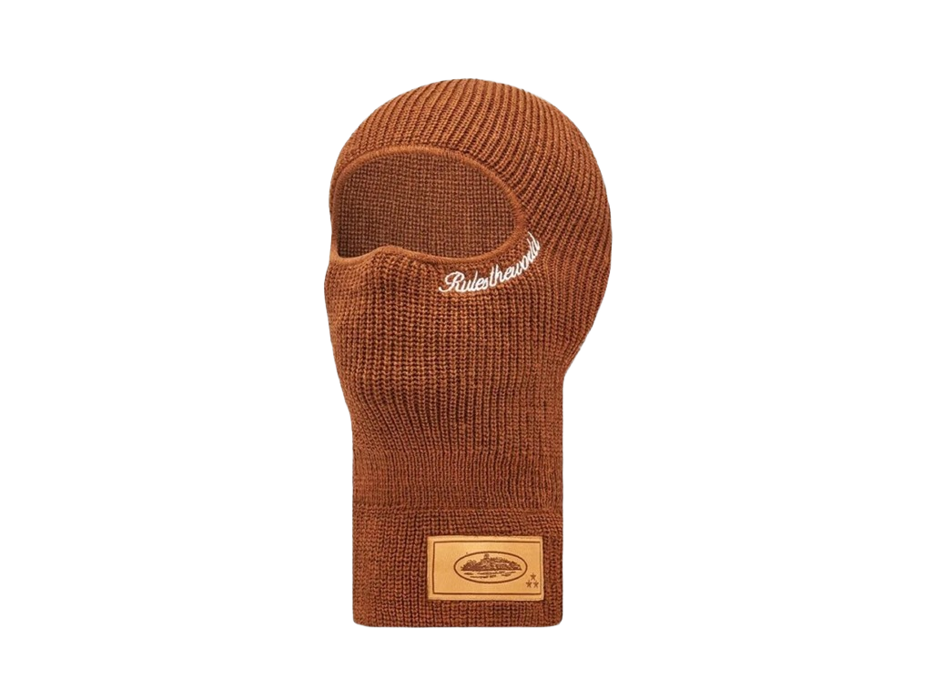 Corteiz Knit Balaclava Brown