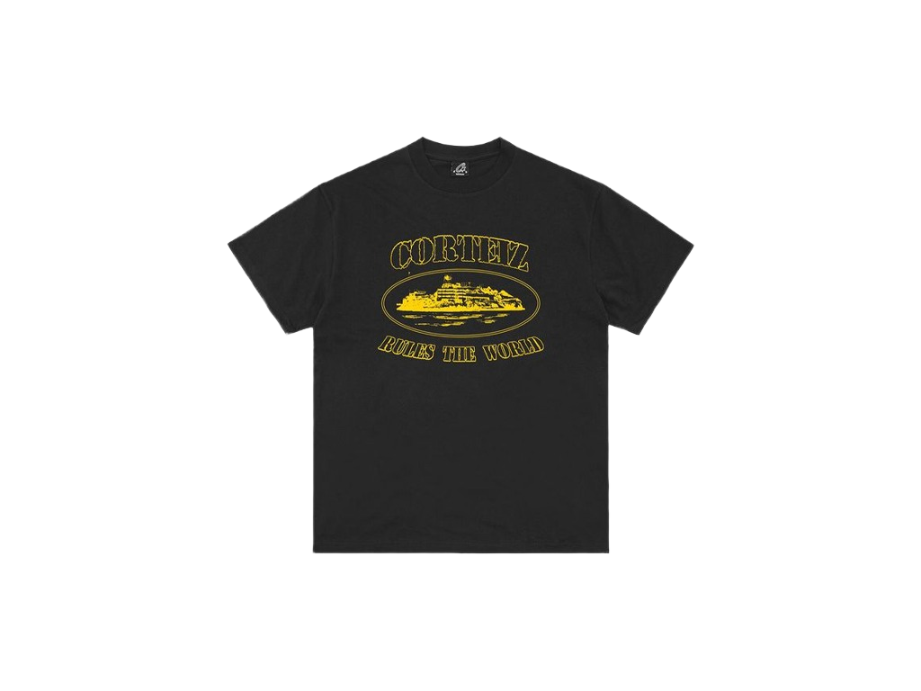 Corteiz OG Alcatraz Tee Black/Yellow