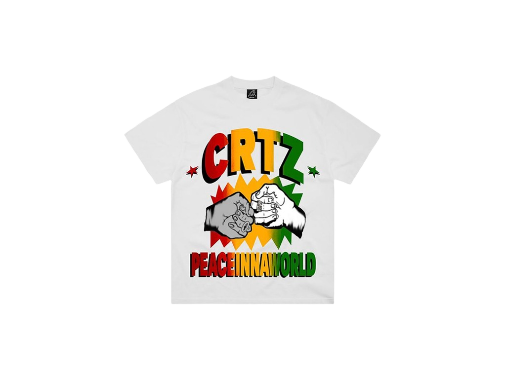 Corteiz Peaceinnaworld Tee White-Corteiz-pikastore.cz