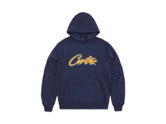 Corteiz Satin Applique Allstarz Hoodie Navy