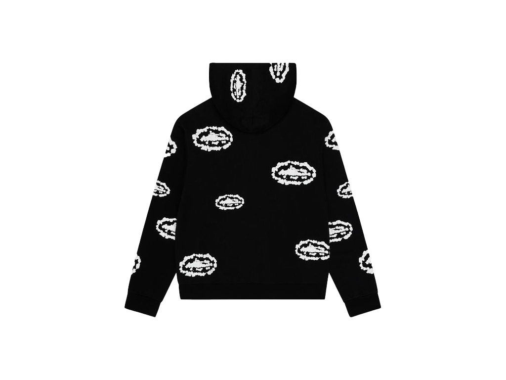 Corteiz x Denim Tears Island Wreath Zip Hoodie Black-Corteiz-pikastore.cz