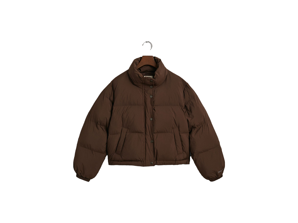 Cropped Oversized Down Puffer Jacket - 274 Rich Brown-GAP-pikastore.cz