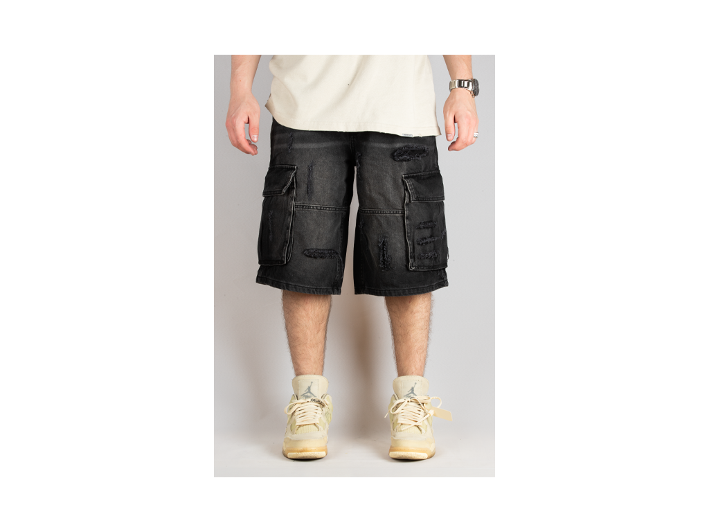 Custom Distressed Cargo Shorts