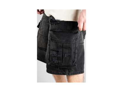 Custom Distressed Cargo Shorts