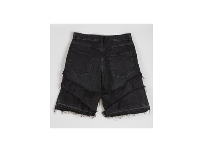 Custom Distressed Flared Shorts