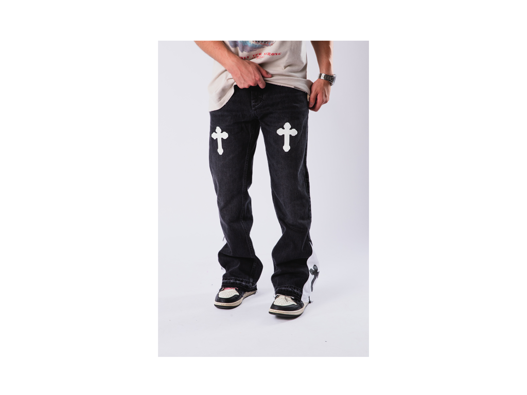 Custom Flared Cross Jeans