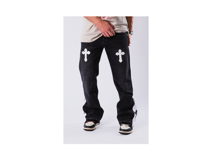 Custom Flared Cross Jeans