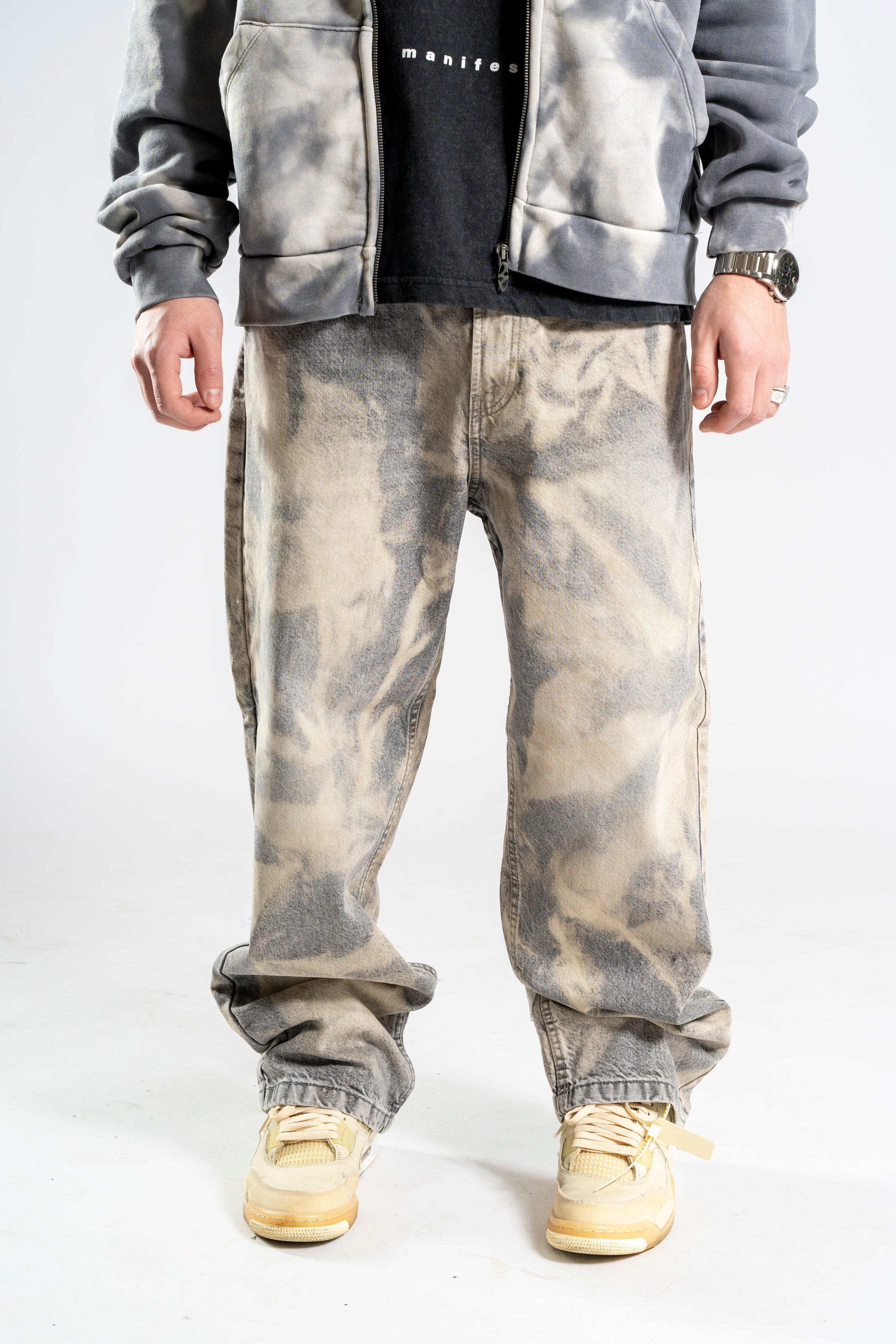 Custom Bleached Jeans-Kalhoty-Custompantsprg-pikastore.cz