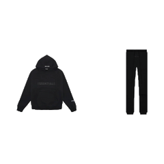 Fear of God Essentials S21 Sweatpants + S20 Hoodie Black - SET